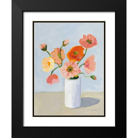 Iceland Poppies Black Modern Wood Framed Art Print with Double Matting by Munger, Pamela