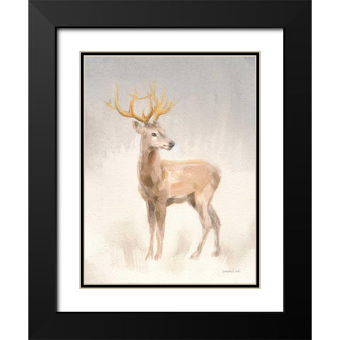 Regal Wild II Black Modern Wood Framed Art Print with Double Matting by Nai, Danhui