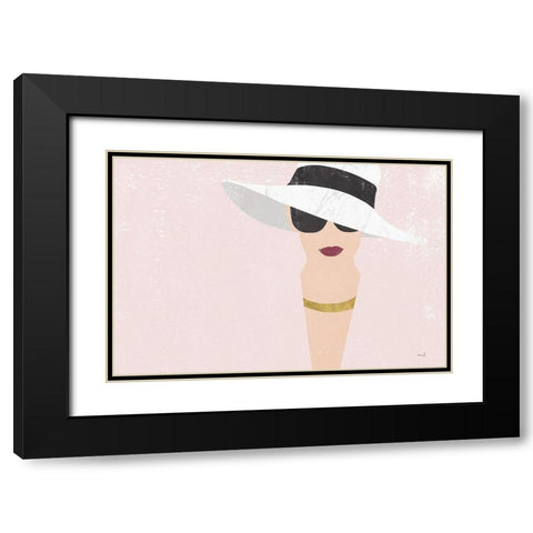 Fashion Forward Rose Gold Black Modern Wood Framed Art Print with Double Matting by Hershey, Moira