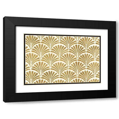 Winged Study Pattern VIII Gold Crop Black Modern Wood Framed Art Print with Double Matting by Penner, Janelle