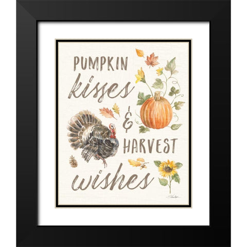Happy Harvest VI Black Modern Wood Framed Art Print with Double Matting by Vassileva, Silvia