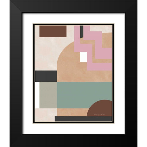 Soft Modern I Black Modern Wood Framed Art Print with Double Matting by Gallagher, Megan