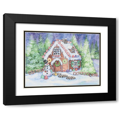 Gingerbread House Black Modern Wood Framed Art Print with Double Matting by McKenna, Kathleen Parr