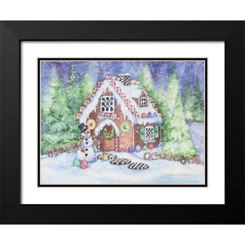 Gingerbread House Black Modern Wood Framed Art Print with Double Matting by McKenna, Kathleen Parr