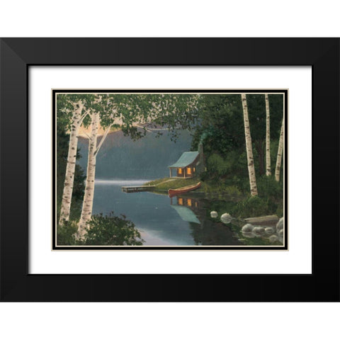 Quiet Evening I Summer Black Modern Wood Framed Art Print with Double Matting by Wiens, James