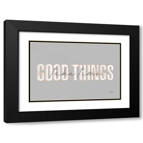 Morning Affirmations III Gray Horizontal Black Modern Wood Framed Art Print with Double Matting by Marshall, Laura