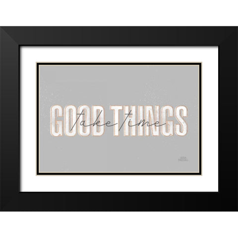 Morning Affirmations III Gray Horizontal Black Modern Wood Framed Art Print with Double Matting by Marshall, Laura