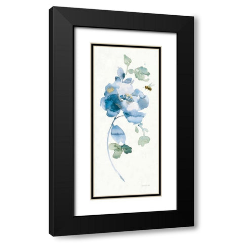 Blues of Summer III Gilded Panel Black Modern Wood Framed Art Print with Double Matting by Nai, Danhui