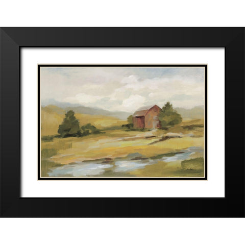 Springtime Farm Neutral Black Modern Wood Framed Art Print with Double Matting by Vassileva, Silvia