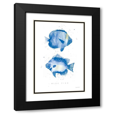 Tropical Fish Black Modern Wood Framed Art Print with Double Matting by Charro, Mercedes Lopez