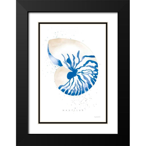 Nautilus Black Modern Wood Framed Art Print with Double Matting by Charro, Mercedes Lopez