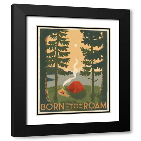 Born to Roam II Black Modern Wood Framed Art Print with Double Matting by Penner, Janelle