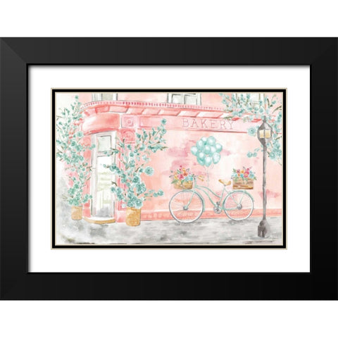 World Tour I Black Modern Wood Framed Art Print with Double Matting by June, Dina