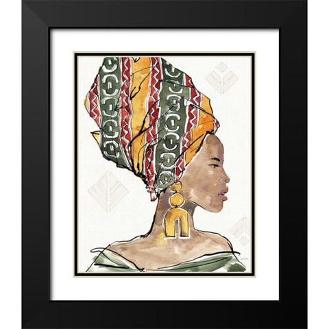 African Flair V Black Modern Wood Framed Art Print with Double Matting by Tavoletti, Anne