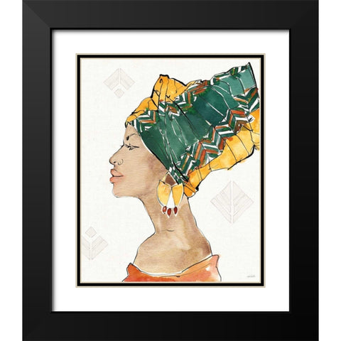African Flair VII Black Modern Wood Framed Art Print with Double Matting by Tavoletti, Anne