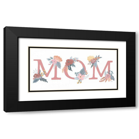 Love Letters Mom Black Modern Wood Framed Art Print with Double Matting by Marshall, Laura