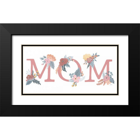 Love Letters Mom Black Modern Wood Framed Art Print with Double Matting by Marshall, Laura