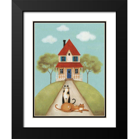 My Home V Black Modern Wood Framed Art Print with Double Matting by Audit, Lisa