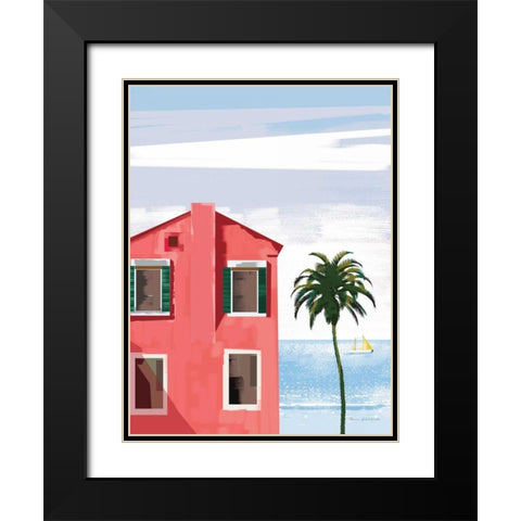 Las Palmas II Black Modern Wood Framed Art Print with Double Matting by Escalante, Omar
