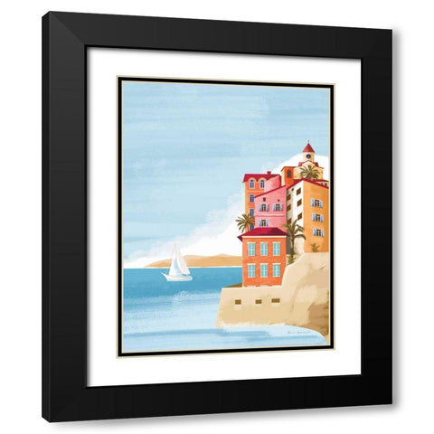 Las Palmas III Black Modern Wood Framed Art Print with Double Matting by Escalante, Omar