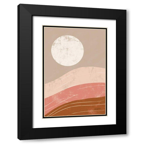 Desert Sunrise I Black Modern Wood Framed Art Print with Double Matting by Paschke, Chris