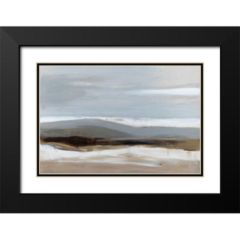 January Landscape Black Modern Wood Framed Art Print with Double Matting by Munger, Pamela