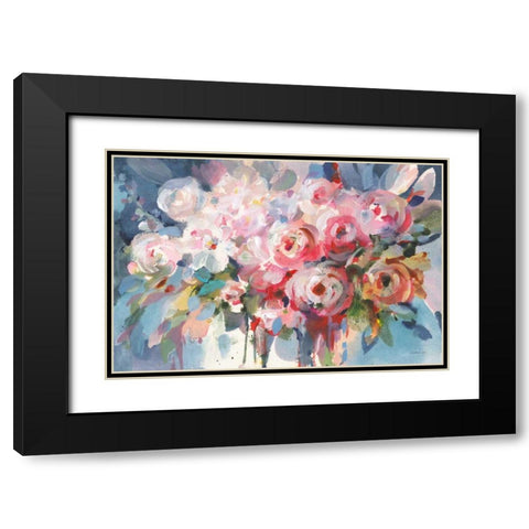 Fullness of Flowers Black Modern Wood Framed Art Print with Double Matting by Nai, Danhui