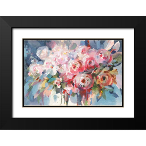 Fullness of Flowers Black Modern Wood Framed Art Print with Double Matting by Nai, Danhui