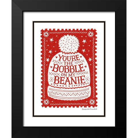 Bobble on My Beanie Black Modern Wood Framed Art Print with Double Matting by Snowdon, Alexandra