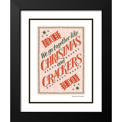 Christmas Crackers Black Modern Wood Framed Art Print with Double Matting by Snowdon, Alexandra