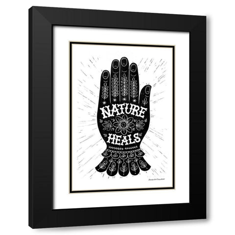 Nature Heals Black Modern Wood Framed Art Print with Double Matting by Snowdon, Alexandra