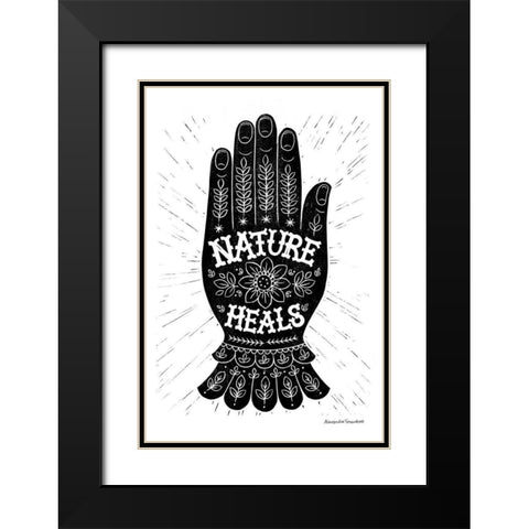 Nature Heals Black Modern Wood Framed Art Print with Double Matting by Snowdon, Alexandra