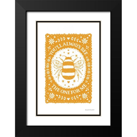 Bee the One Black Modern Wood Framed Art Print with Double Matting by Snowdon, Alexandra
