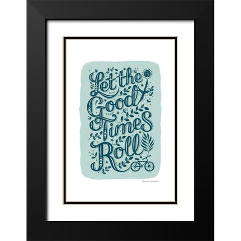 Good Times Roll Black Modern Wood Framed Art Print with Double Matting by Snowdon, Alexandra