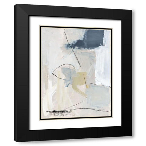 Neutral Abstract I Black Modern Wood Framed Art Print with Double Matting by Munger, Pamela