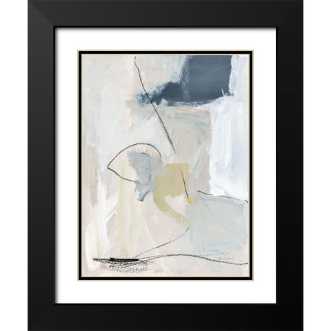 Neutral Abstract I Black Modern Wood Framed Art Print with Double Matting by Munger, Pamela