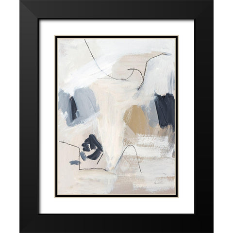 Neutral Abstract II Black Modern Wood Framed Art Print with Double Matting by Munger, Pamela