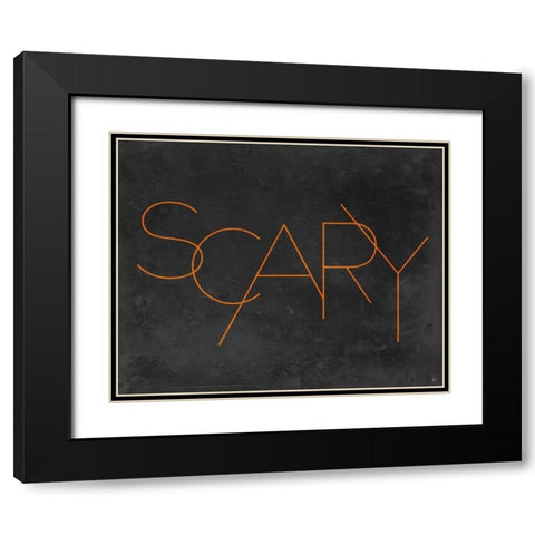 Haunted V Black Modern Wood Framed Art Print with Double Matting by Aiken, Jess