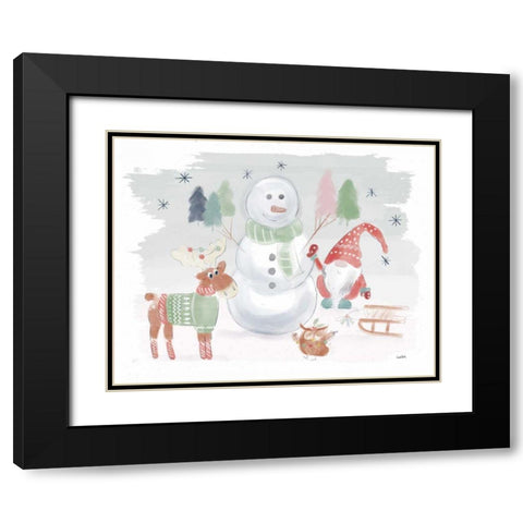 Woodland Wonders II Black Modern Wood Framed Art Print with Double Matting by York, Leah