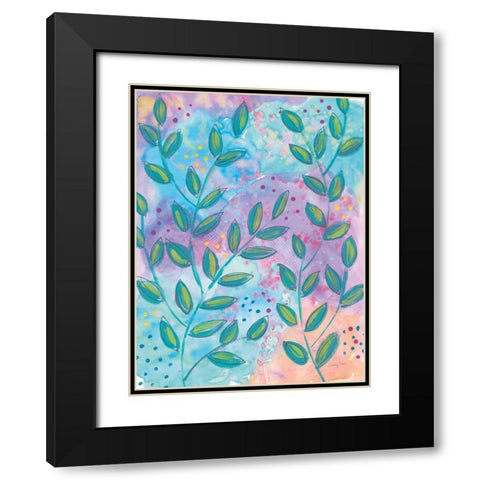 Botanical Brights I Black Modern Wood Framed Art Print with Double Matting by Prahl, Courtney