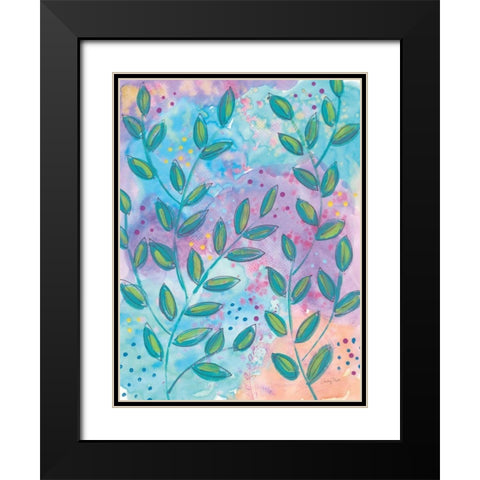 Botanical Brights I Black Modern Wood Framed Art Print with Double Matting by Prahl, Courtney