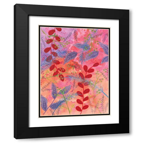 Botanical Brights II Black Modern Wood Framed Art Print with Double Matting by Prahl, Courtney