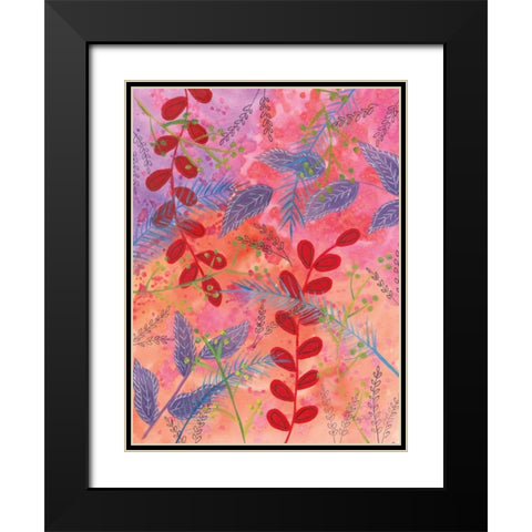 Botanical Brights II Black Modern Wood Framed Art Print with Double Matting by Prahl, Courtney