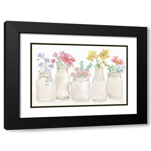 Peaceful Petals I Black Modern Wood Framed Art Print with Double Matting by Grove, Beth