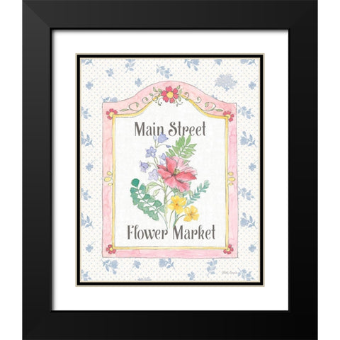 Peaceful Petals V Black Modern Wood Framed Art Print with Double Matting by Grove, Beth