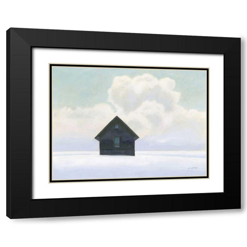 Lonely Winter Landscape I Black Modern Wood Framed Art Print with Double Matting by Wiens, James