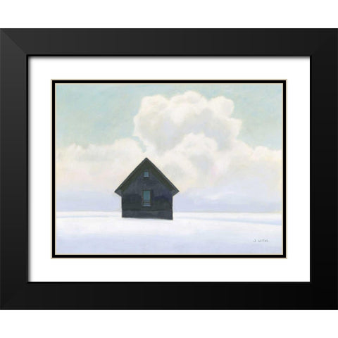 Lonely Winter Landscape I Black Modern Wood Framed Art Print with Double Matting by Wiens, James
