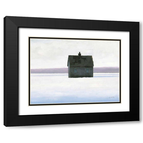 Lonely Winter Landscape II Black Modern Wood Framed Art Print with Double Matting by Wiens, James