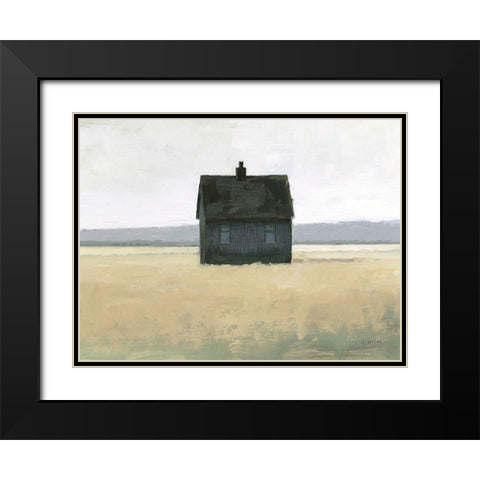 Lonely Landscape II Black Modern Wood Framed Art Print with Double Matting by Wiens, James