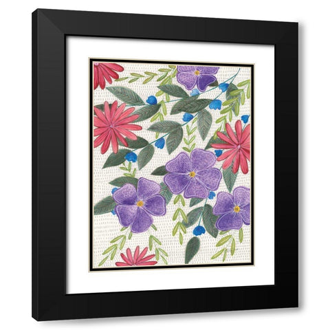 Joyful III Black Modern Wood Framed Art Print with Double Matting by Prahl, Courtney